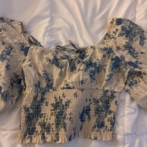 American eagle ruched crop top